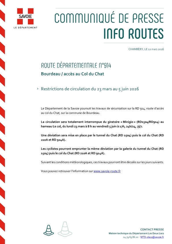 Fermeture du col du Chat